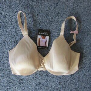 NWT Bali 36D T-Shirt Bra Beige Style DF3W11 Shimmers Underwire Molded Cups